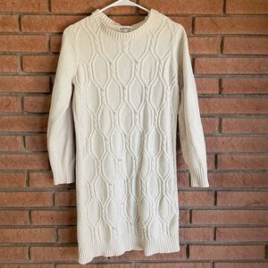Kathy Ireland Cream Cable Knit Dress